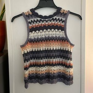 Knitted boho tank top NWOT